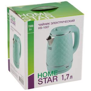 «Чайник электрический 1,7л Homestar HS-1007 двойной корпус, зеленый» - фото 3