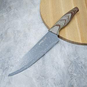 «Нож кухонный шеф 20см нерж с антиналипающим покрытием Алмаз SATOSHI» - фото 1
