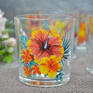 «Набор стаканов "Тропические цветы" 6шт 250мл (низкие)» - фото 1